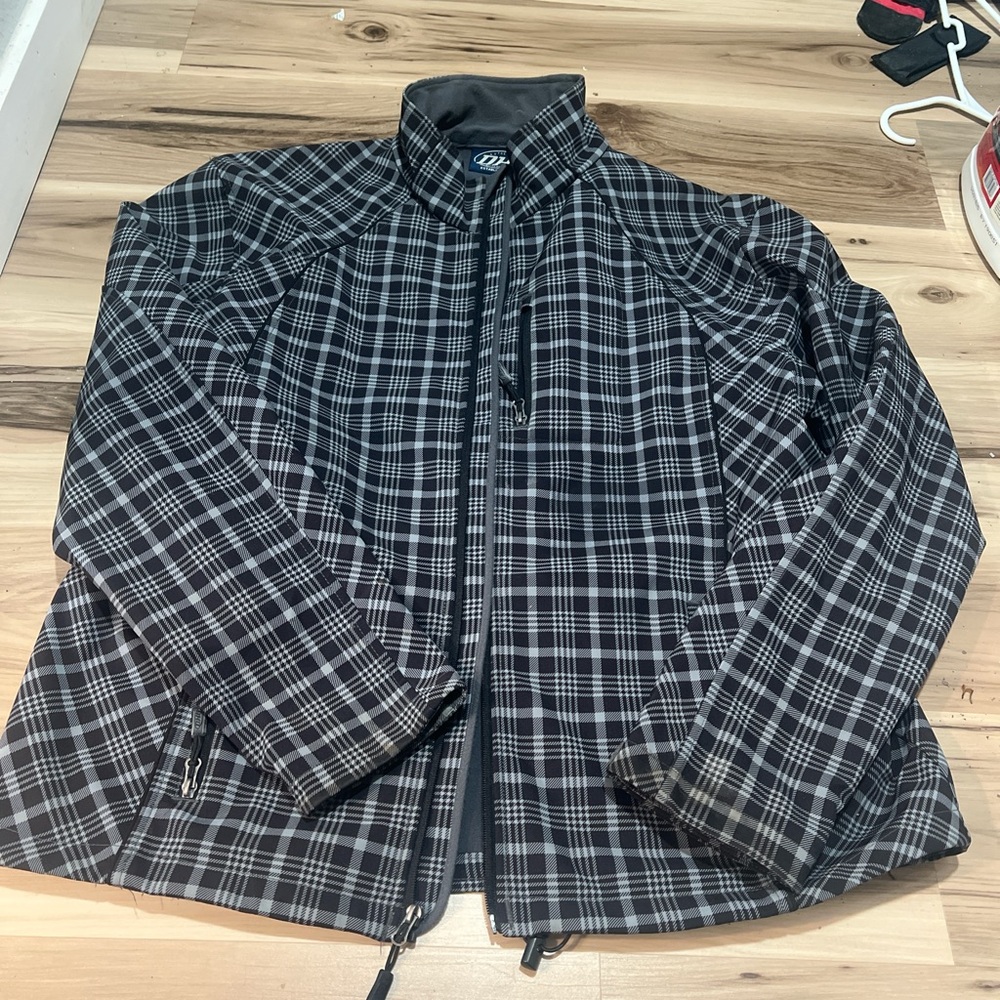 Men's Classic Black and Gray Checkered Jacket